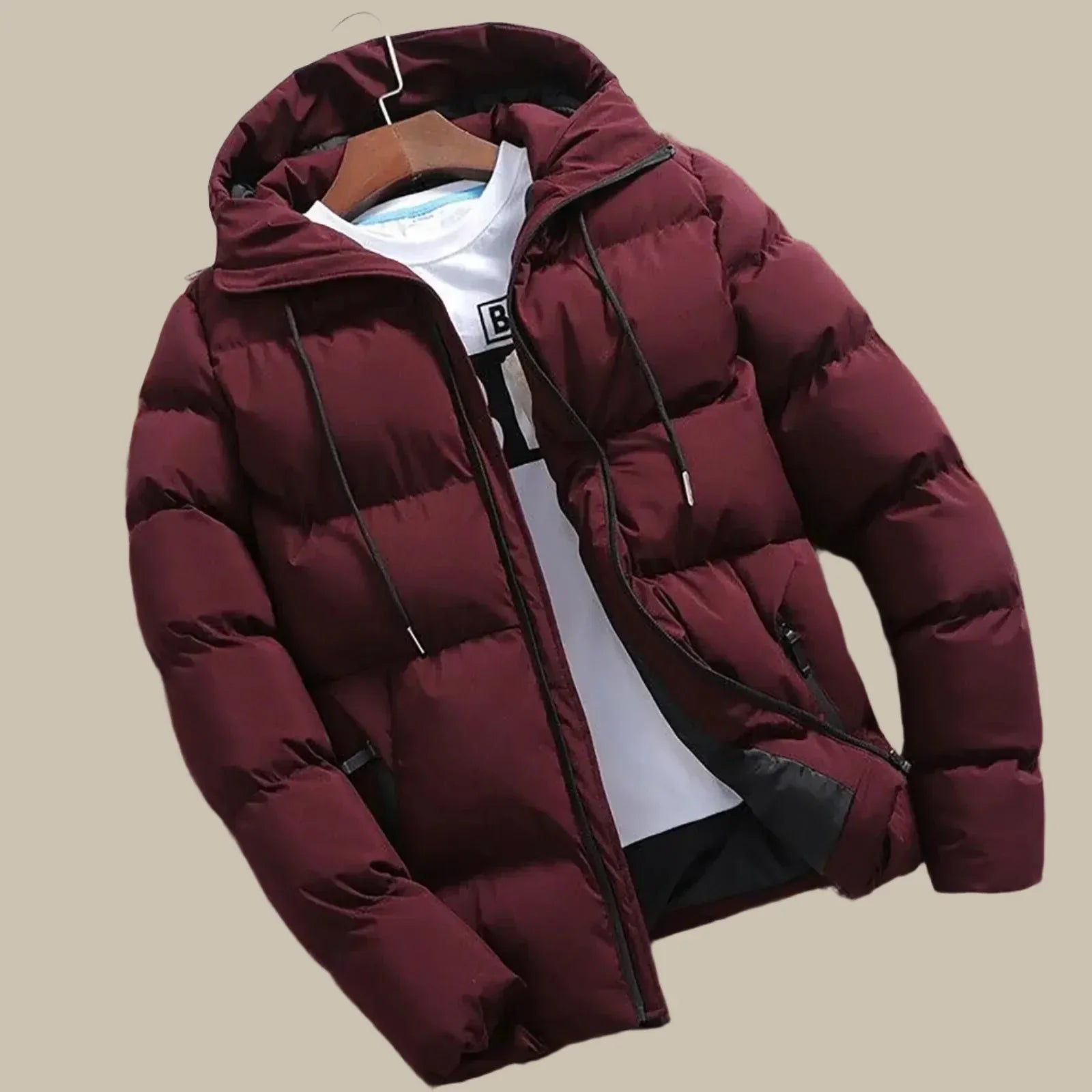 Herren Steppjacke mit Kapuze | Winter