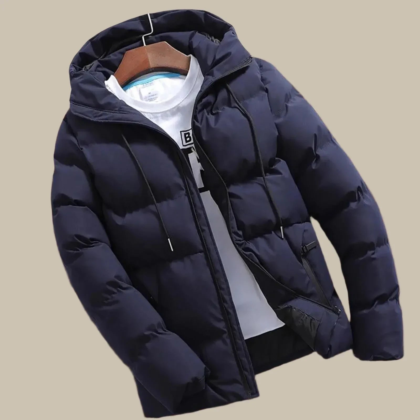Herren Steppjacke mit Kapuze | Winter