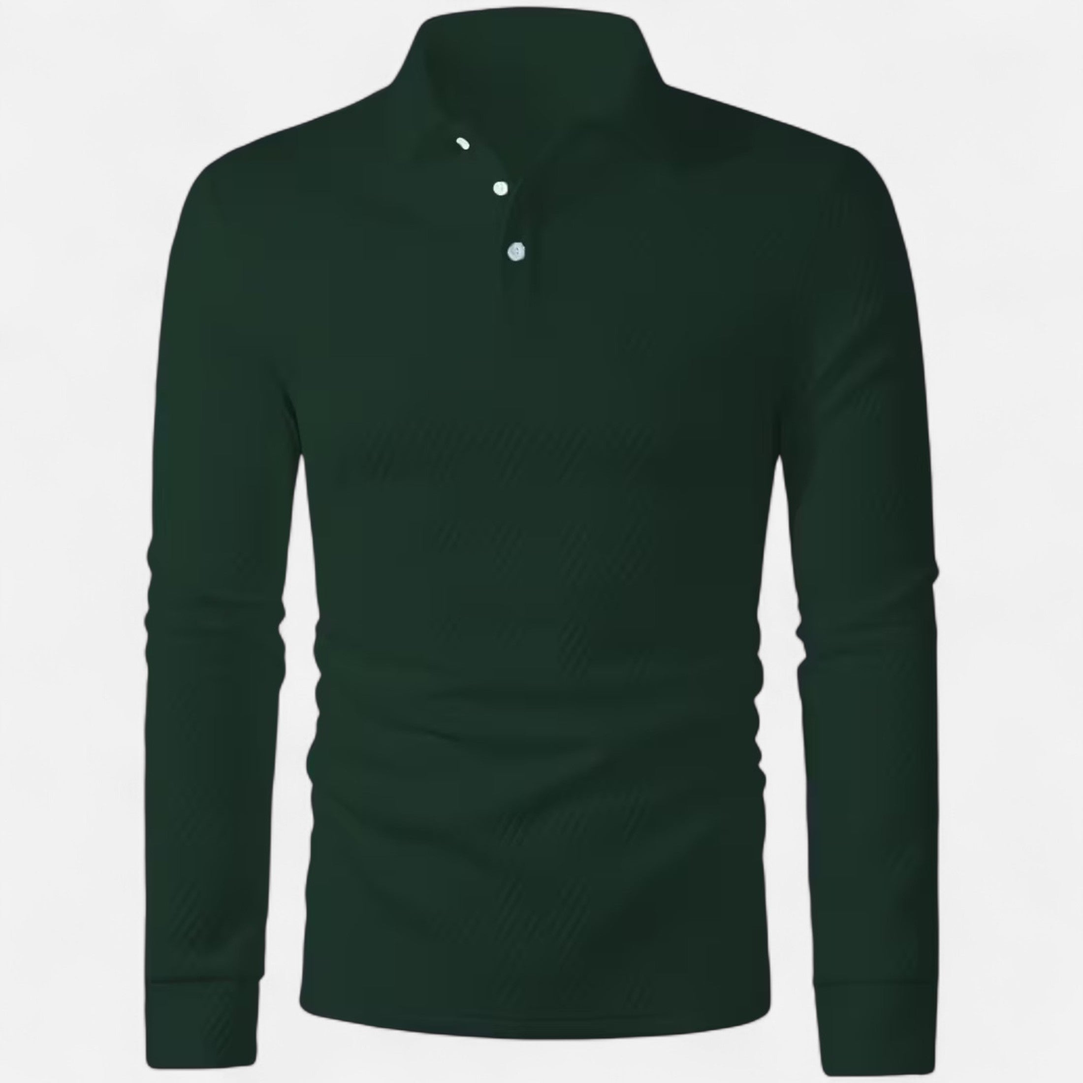 Herren Langarm Poloshirt | Knopfleiste
