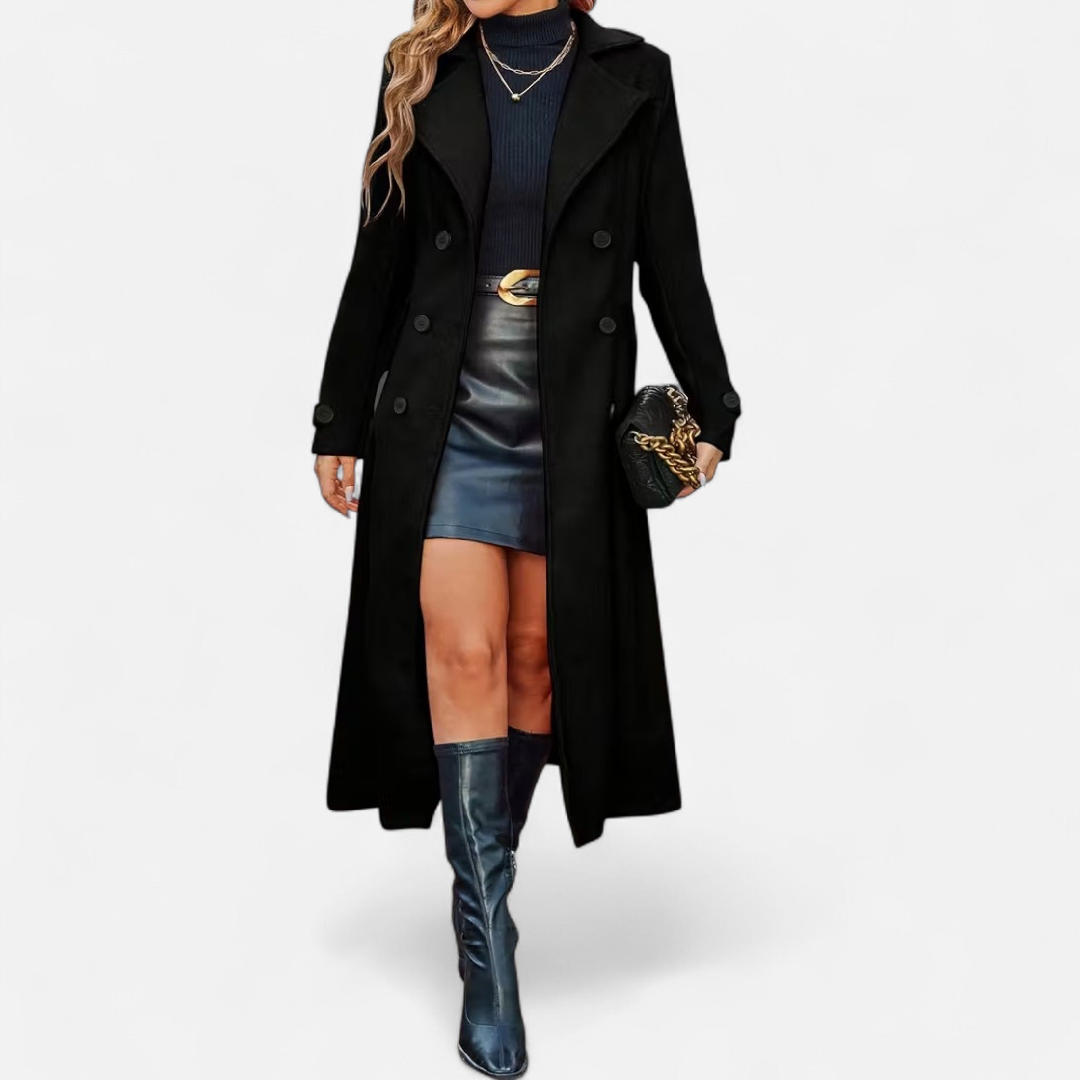 Damen Lang Mantel | Zweireihig