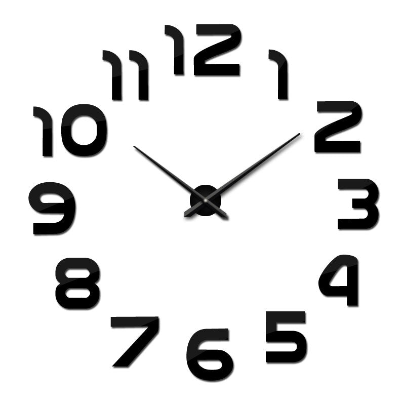 Großformatige Wanduhr im modernen Design
