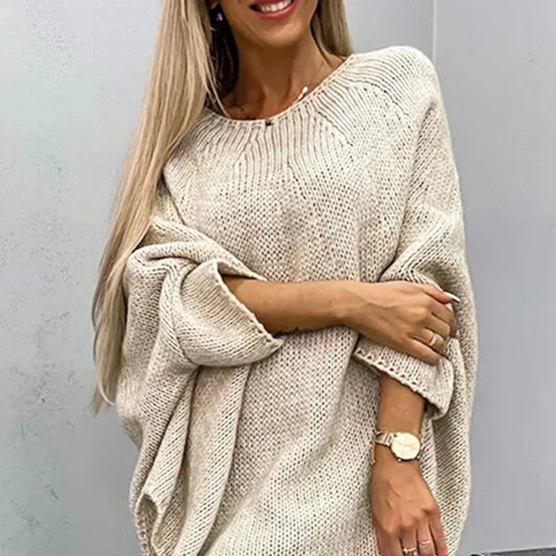 Damen Strickpullover im Oversized-Stil | Langarm