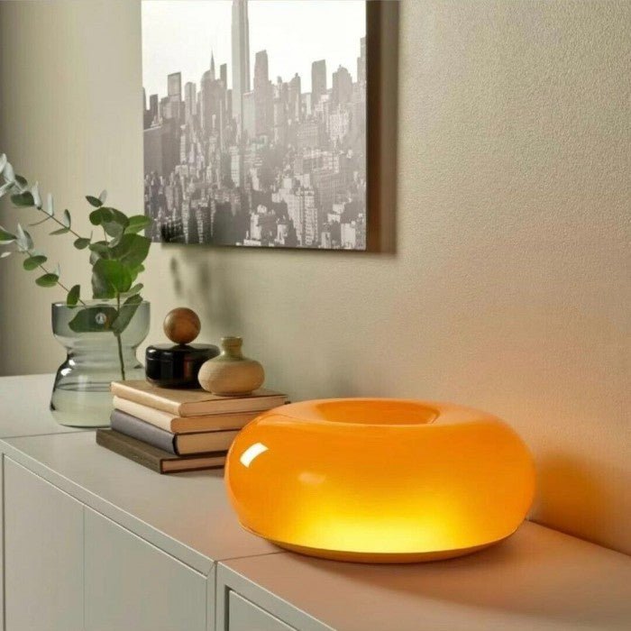Runde Tischlampe in Donutform